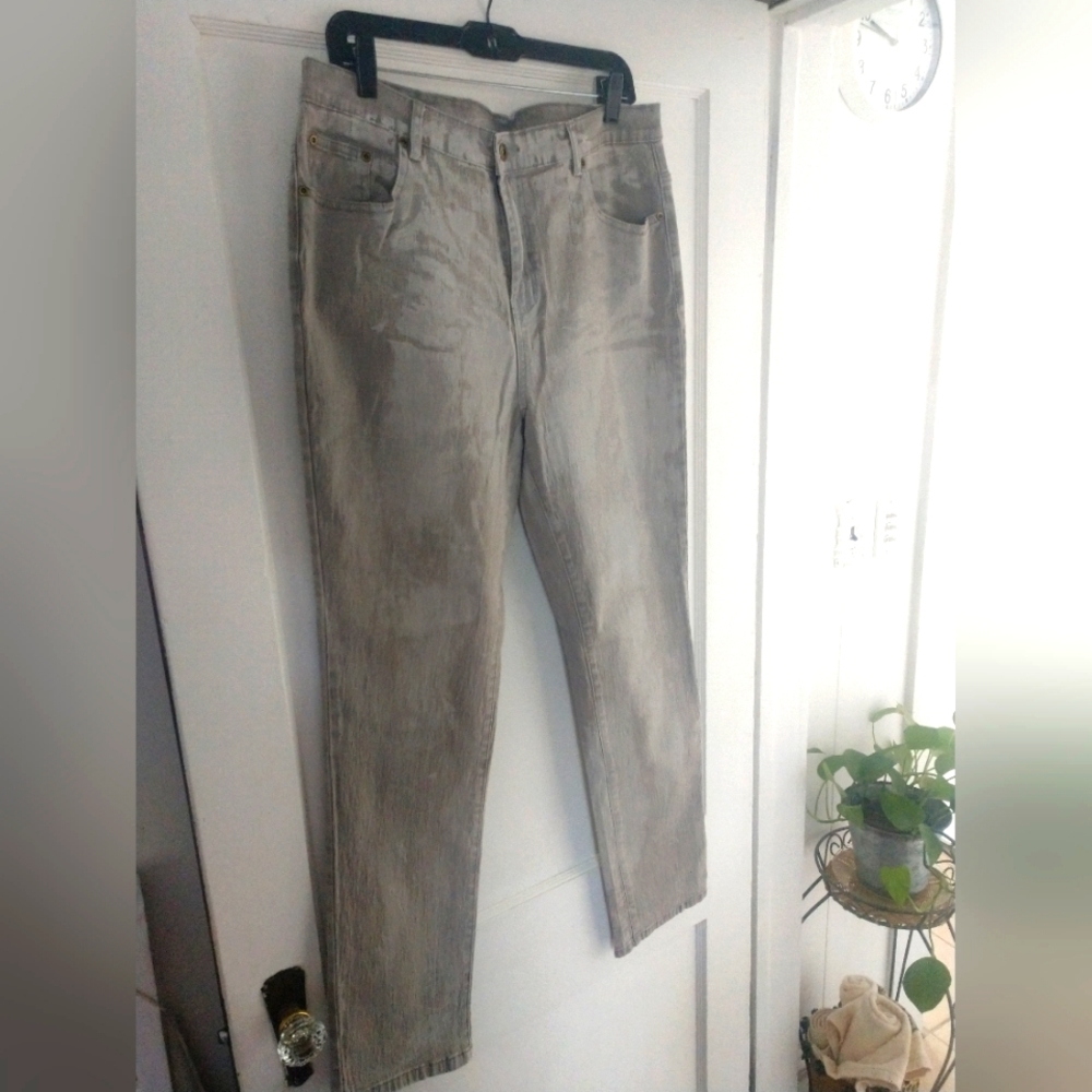 DG2 DIANE GILMAN GRAY DENIM JEANS 12T